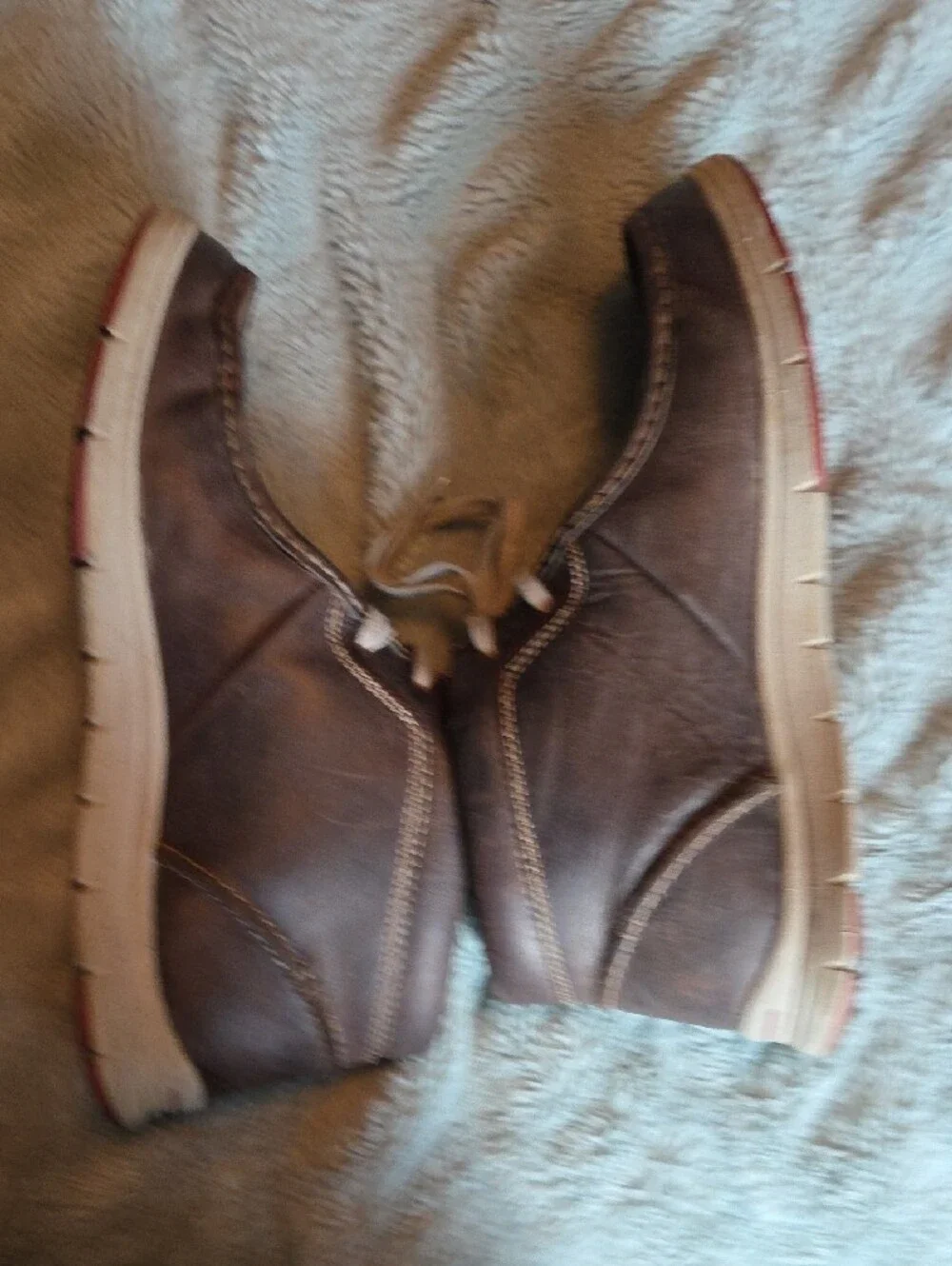 Clarks Men’s Brown Leather Chukka Boat-Style Boots